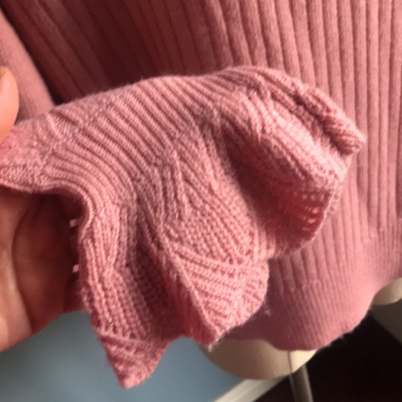 NWT Sundance Faustine chalk pink scoop neck pull over merino wool sweater XXL - Picture 7 of 13